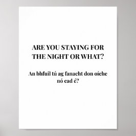 Poster Cartaz de Citação Irlandesa Divertida Moderna Irla
