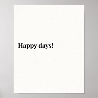 Poster Cartaz de Citação Irlandesa, tema Happy Days Poste