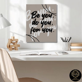 Poster Cartaz de Citação Minimalista - Taupe