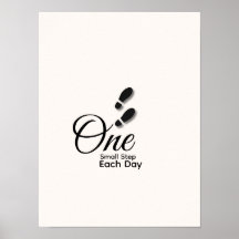 Cartaz de Citação Minimalista – “Um Pequeno Passo 