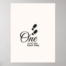 Poster Cartaz de Citação Minimalista – “Um Pequeno Passo
