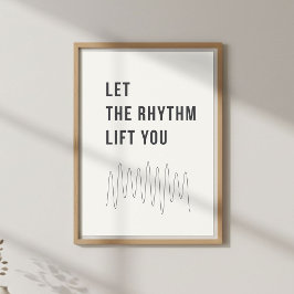 Poster Cartaz de Citação Musical. Decoração Motivacional