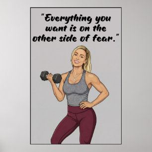 Poster Cartaz de Citações de Fitness