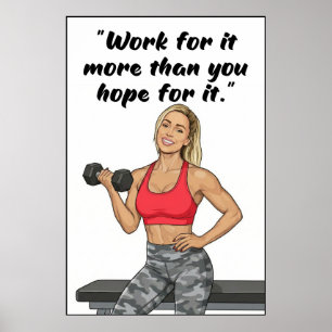 Poster Cartaz de Citações de Fitness