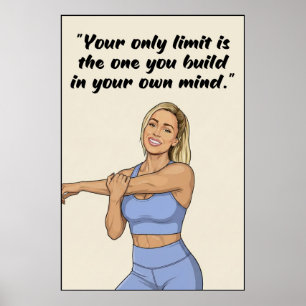 Poster Cartaz de Citações de Fitness