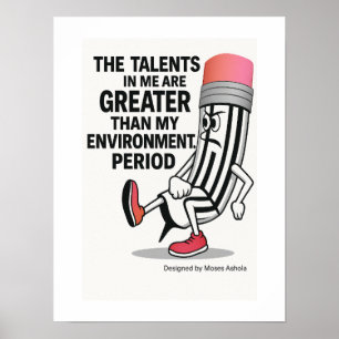 Poster Cartaz de Citações Motivacionais.