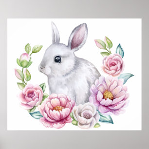 Poster Cartaz de coelho bebê