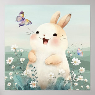 Poster Cartaz de coelho bebê