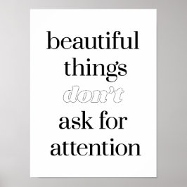 Poster Cartaz de Coisas Bonitas