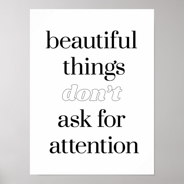 Poster Cartaz de Coisas Bonitas (Frente)