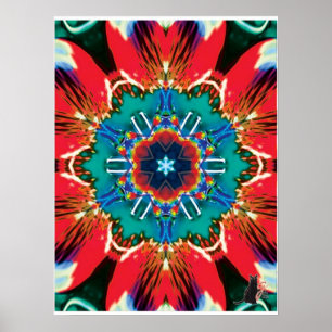 Pôster Cartaz de Colagem Cinética Canela Kaleidoscópio