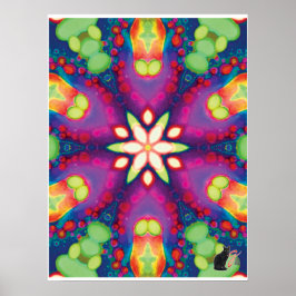 Pôster Cartaz de Colagem Cinética Kaleidoscópio Juju