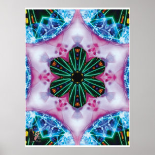 Poster Cartaz de Colagem Cinética Pinkie Kaleidoscópio