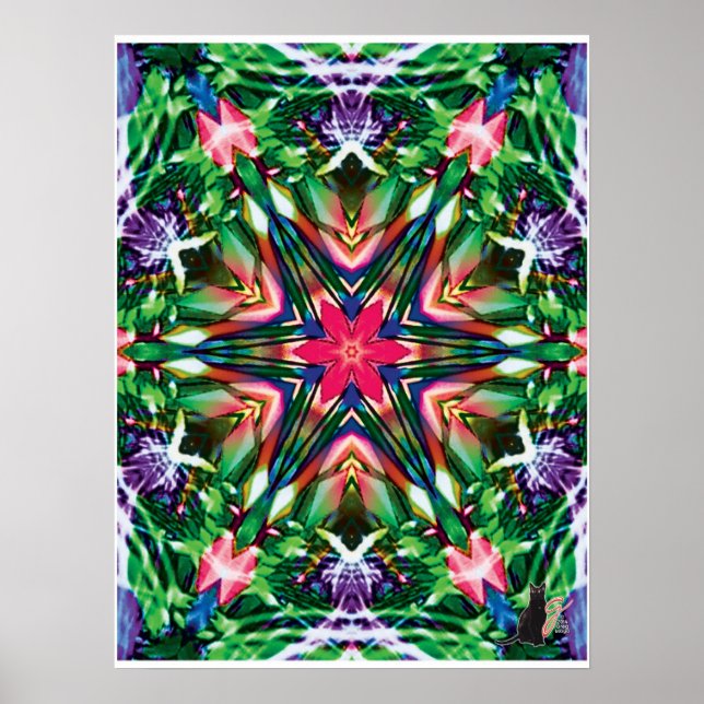 Poster Cartaz de Colagem Cinética Zesty Kaleidoscópio (Frente)