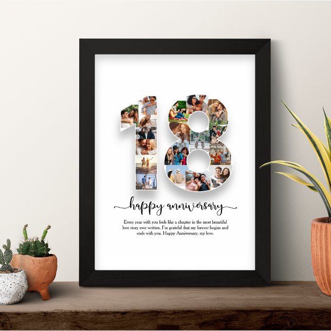 Poster Cartaz de Colagem de Fotos de 18º Aniversário (Criador carregado)