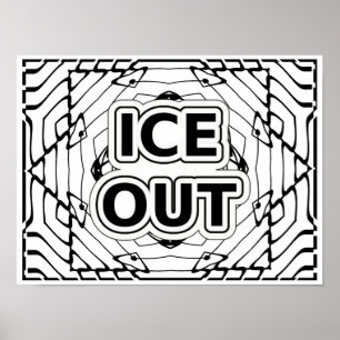 POSTER CARTAZ DE COLORIR ICE OUT