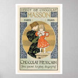 Poster Cartaz de Comida&Bebida Vintage Masson Chocolat Me