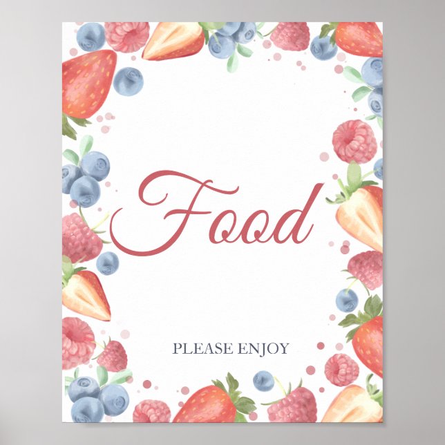 Poster Cartaz de comida de aniversário de Berry Doce de V (Frente)