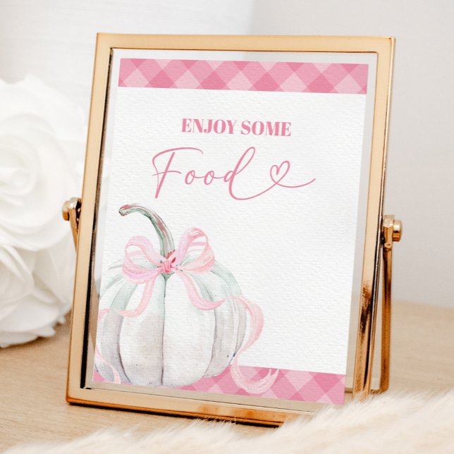 Poster Cartaz de comida de aniversário de menina com abób (Criador carregado)