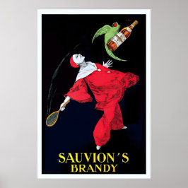 Poster Cartaz de comida e bebida vintage da Brandy Sauvio