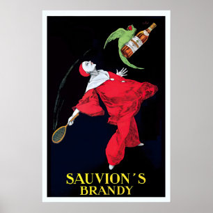 Poster Cartaz de comida e bebida vintage da Brandy Sauvio