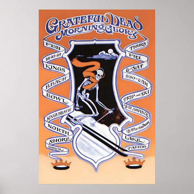 Poster Cartaz de Concerto Grateful Dead, Trip and Ski 196 (Frente)