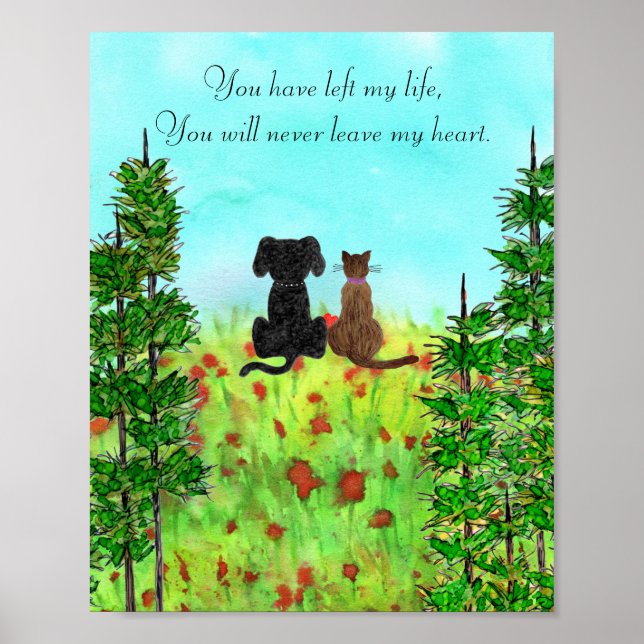 Poster Cartaz de Condolências pela Perda de um Animal de  (Frente)