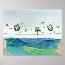 Poster Cartaz de Contador Arte Equilibrista Livro Balanço