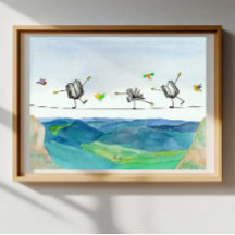 Cartaz de Contador Arte Equilibrista Livro Balanço