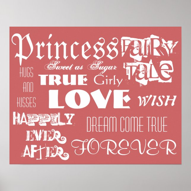 Poster Cartaz de Conto de Fadas Princesa Menina (Frente)