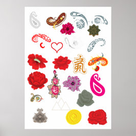 Poster Cartaz de Convite de Casamento | Amor Floral Elega