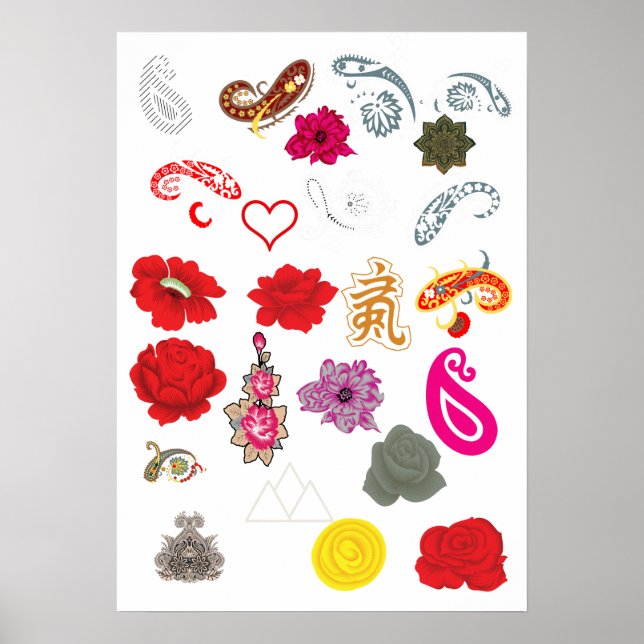 Poster Cartaz de Convite de Casamento | Amor Floral Elega (Frente)