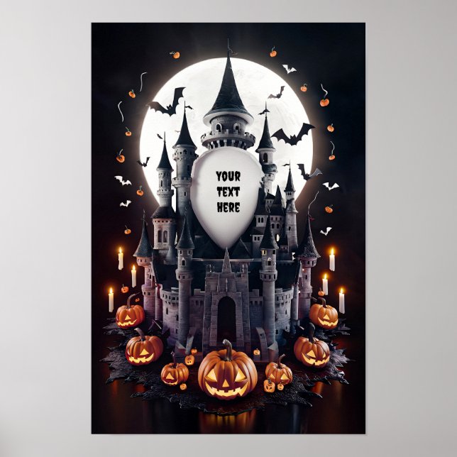 Poster Cartaz de Convite em Branco de Halloween #3 (Frente)