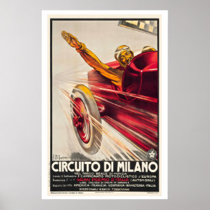 Poster Cartaz de Corrida de Carros Antigos do Circuito de