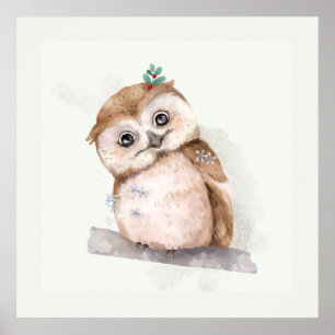 Poster Cartaz de Coruja Bebê