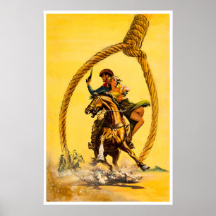 Poster Cartaz de Cowboy Arte de Fora da Lei do Oeste Impr