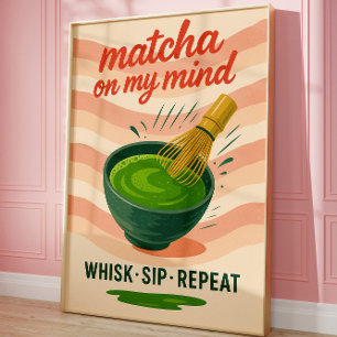 Poster Cartaz de Cozinha de Matcha para Amantes de Bebida