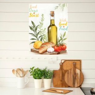 Poster Cartaz de Cozinha Mediterrânea Moderna