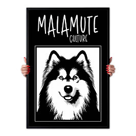 Poster Cartaz de Cultura Alaskan Malamute em Arte Pop Edg