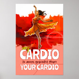 Poster Cartaz de Dança de Balé Cardio Gracioso