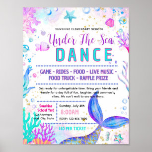 Poster Cartaz de dança do pai e da filha da sereia editáv