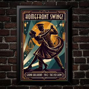 Poster Cartaz de Dança Swing Vintage
