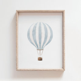 Poster Cartaz de Decoração de Berçário Balão de Ar Quente