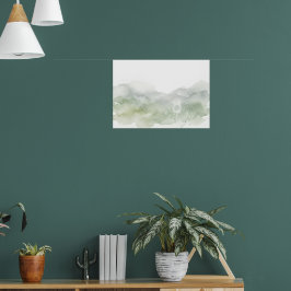 Poster Cartaz de Dente-de-Leão na Montanha Verde Suave