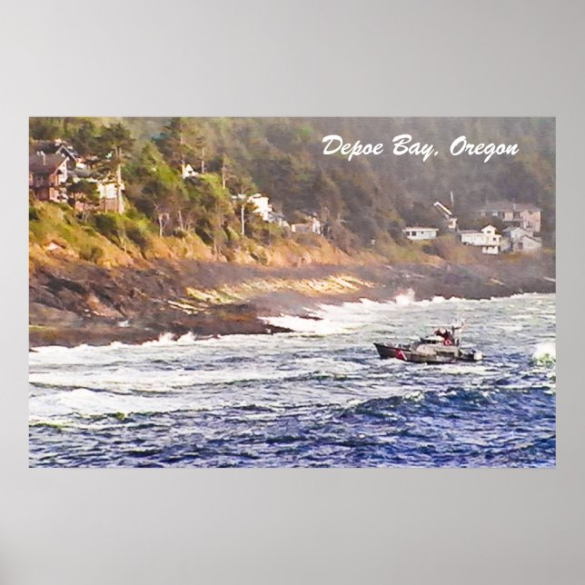 Pôster Cartaz de Depoe Bay, Oregon (Frente)