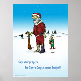 Poster Cartaz de desenho animado de zumbi cadáver de Papa