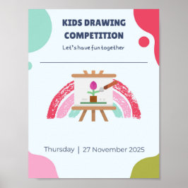 Poster Cartaz de Desenho Criativo para Crianças