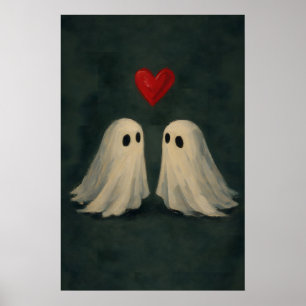 Poster Cartaz de Dia dos Namorados Fantasma Vintage, Fant