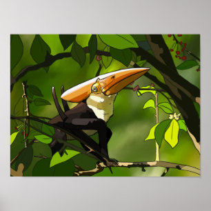Poster Cartaz de Dinossauro - Thalassodromeus Tucano