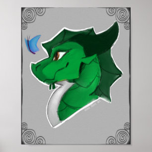 Poster Cartaz de Dragão Fofo